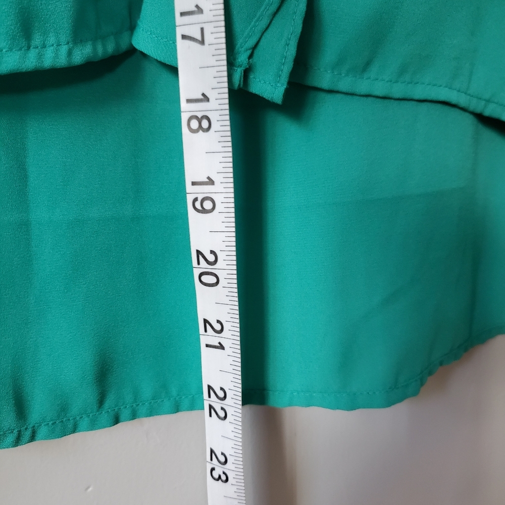 Amanda Green Ruffled Blouse size L - Picture 4 of 7